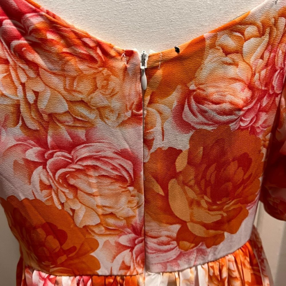 NWT Dalia Mac Phee Cold shoulder floral pleated skirt maxi dress, Size Small - Picture 9 of 14